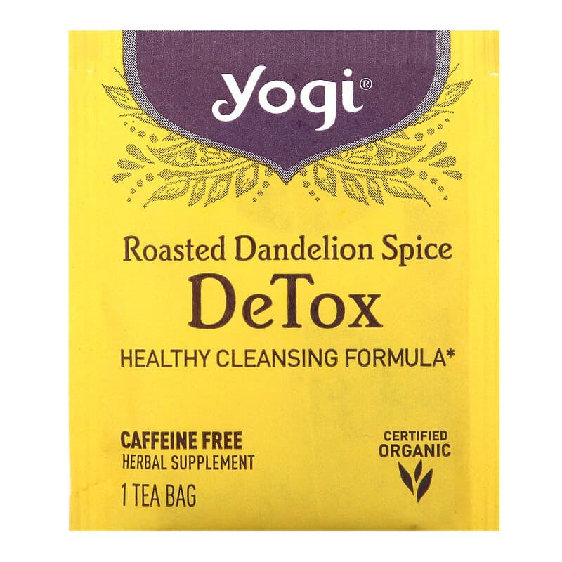 DeTox, Roasted Dandelion Spice, Caffeine Free, 16 Tea Bags, 0.85
