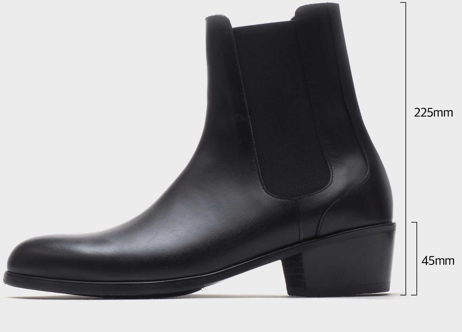 4369-05 ハイネック サイドゴア ヒールブーツ – cloline