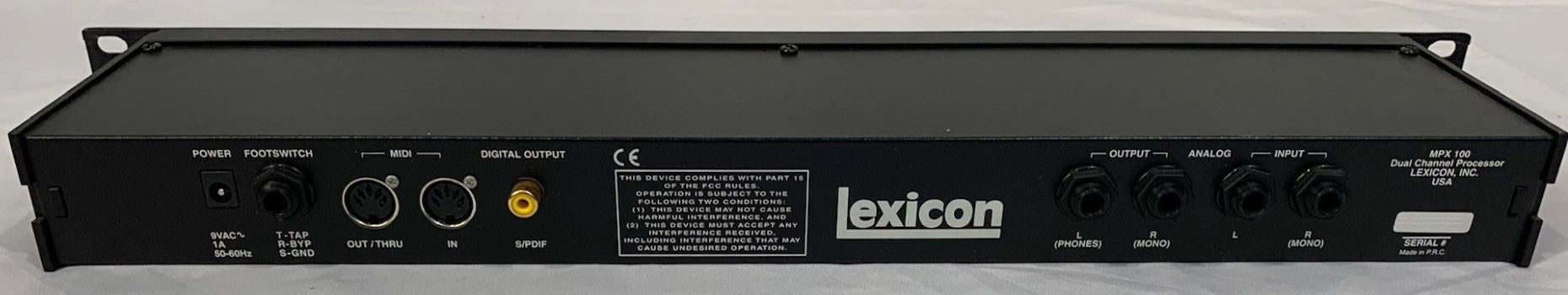 Lexicon MPX100 Dual Channel Multi-Effects Processor – CLAIR Used Gear