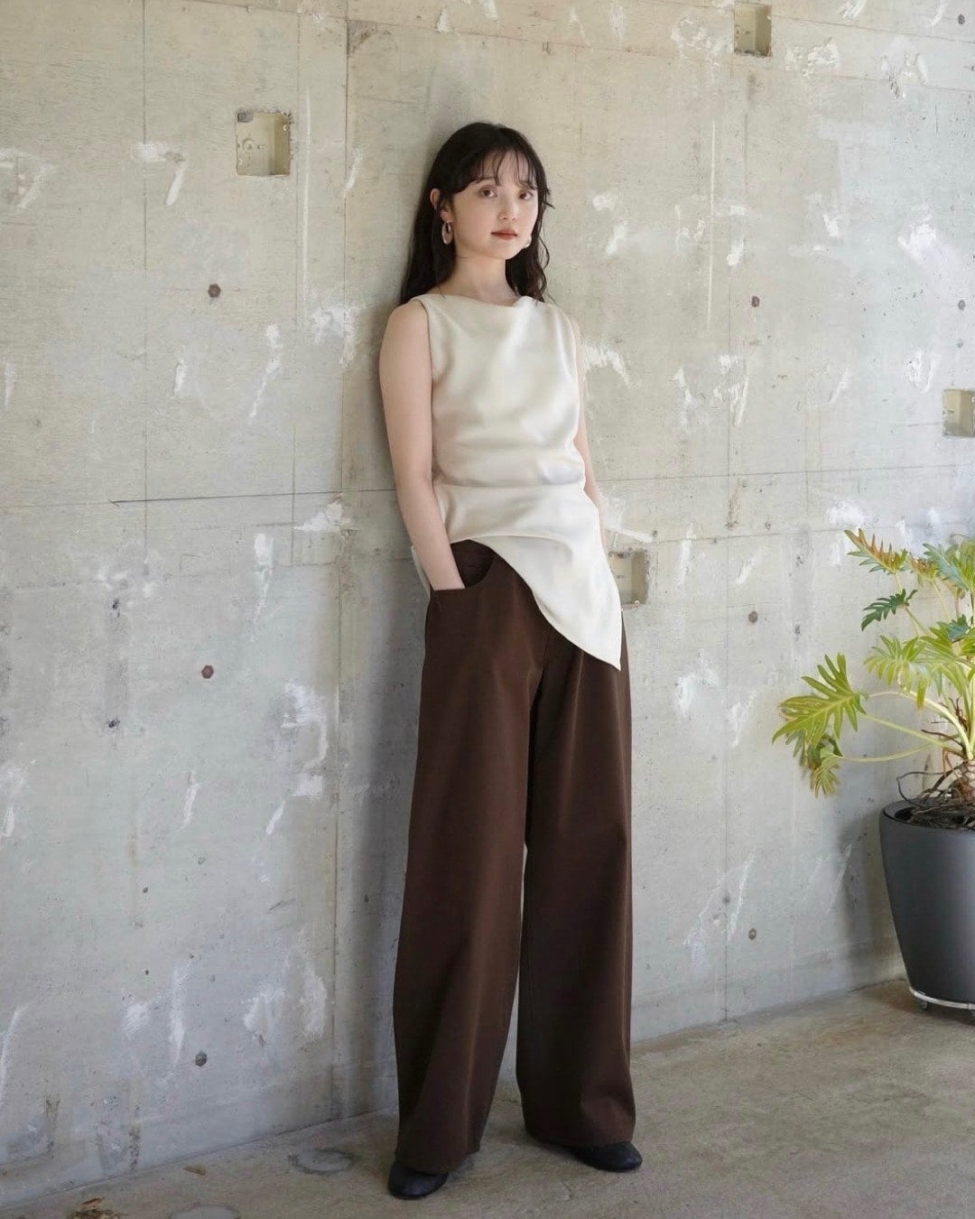 SATIN DRAPE TOPS｜TOPS(トップス)｜CLANE OFFICIAL ONLINE STORE