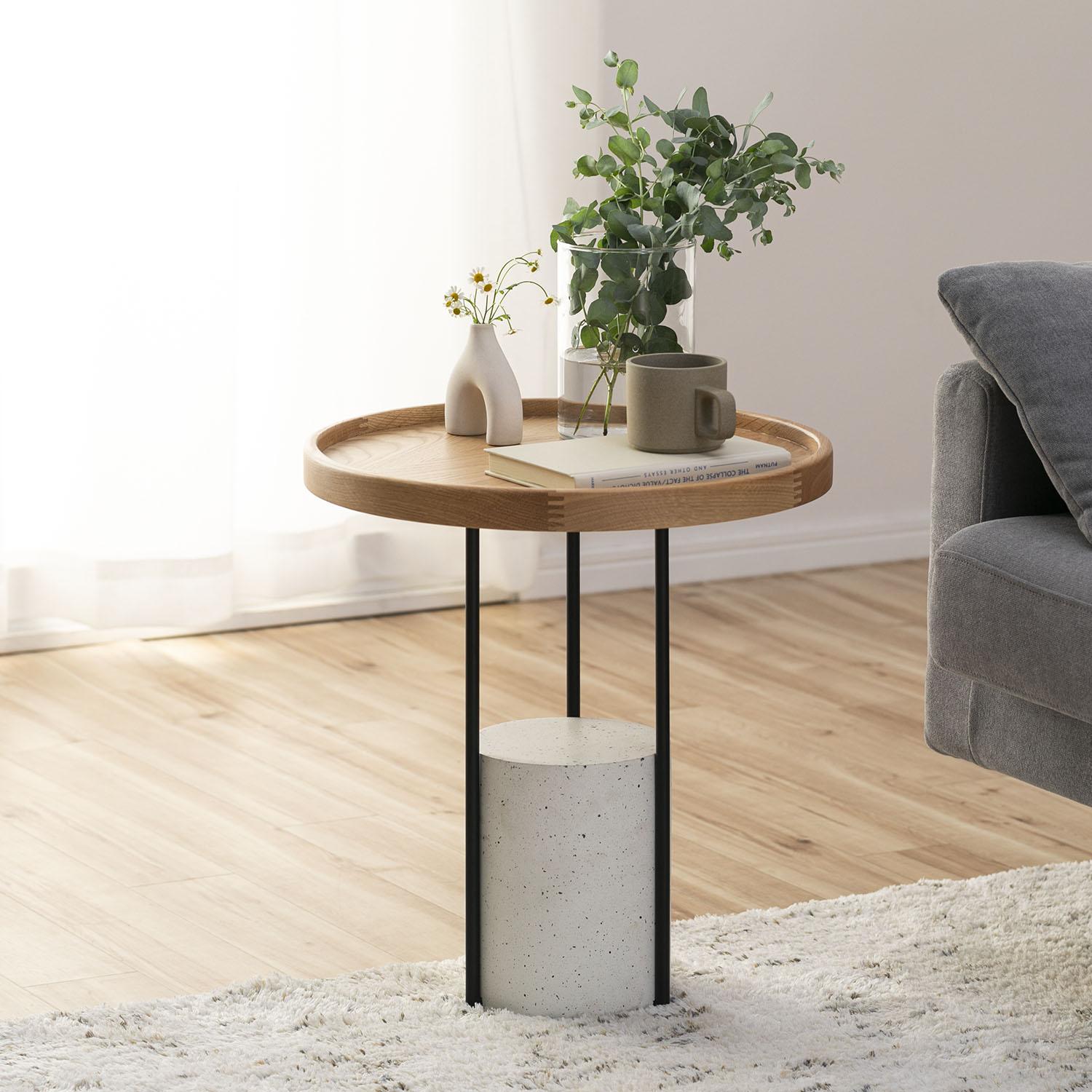 moda en casa クローチ サイドテーブル 幅45×奥行45×高さ49㎝ moda en