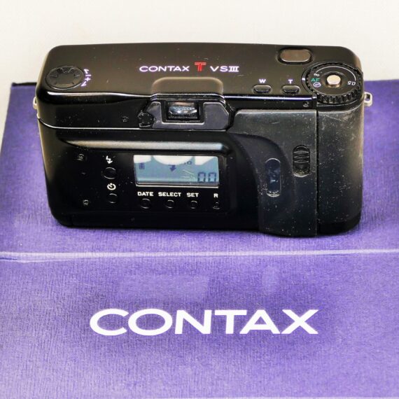 Contax TVS III Black camera W/30-60mm built in lens, sold with