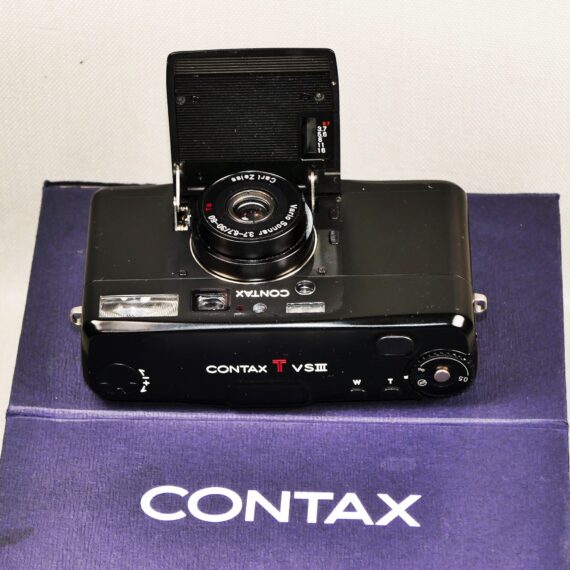 Contax TVS III Black camera W/30-60mm built in lens, sold with