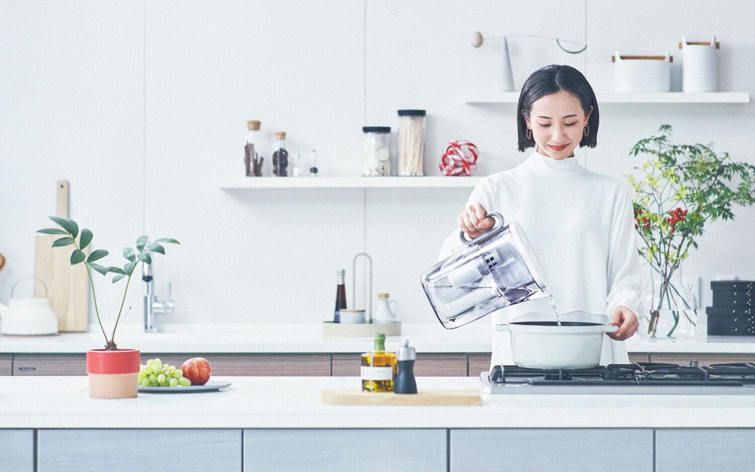 クリンスイ、業界最大サイズの大容量ポット型浄水器CP508発売。冷蔵庫