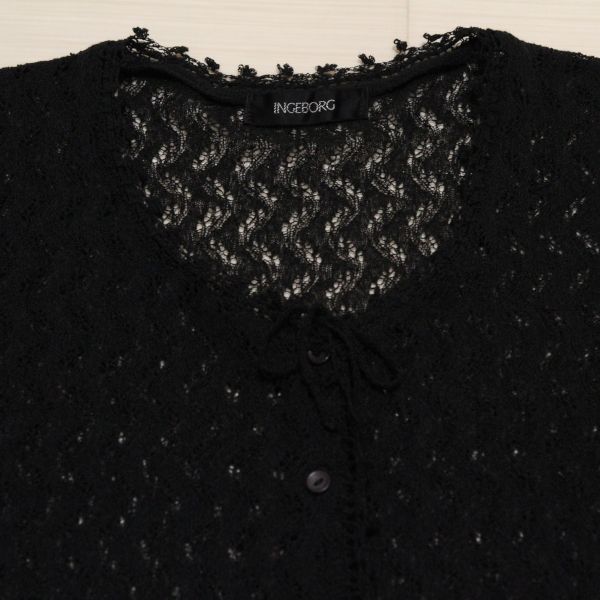 黒透かし編みカーディガン【M】 - ピンクハウス通販｜リサイクル