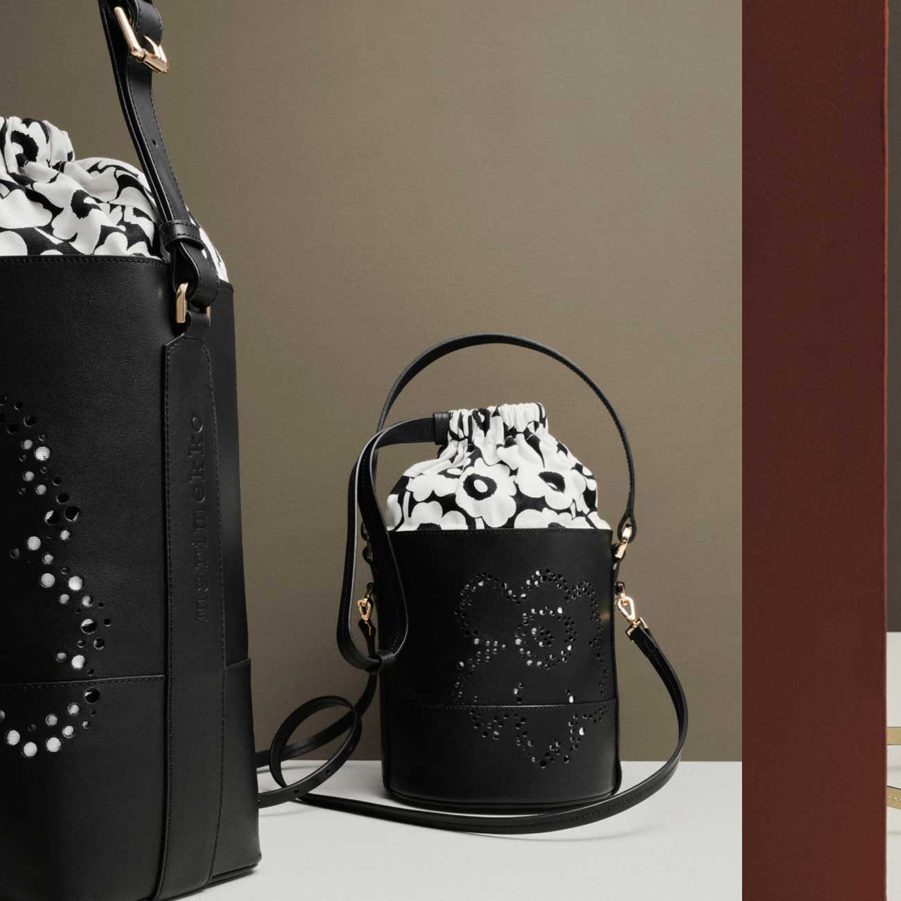 マリメッコ、上質なレザーバッグ3型を発売！ウニッコをパンチング