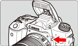 デジタル一眼レフカメラ】内蔵ストロボを発光させたい (EOS 8000D