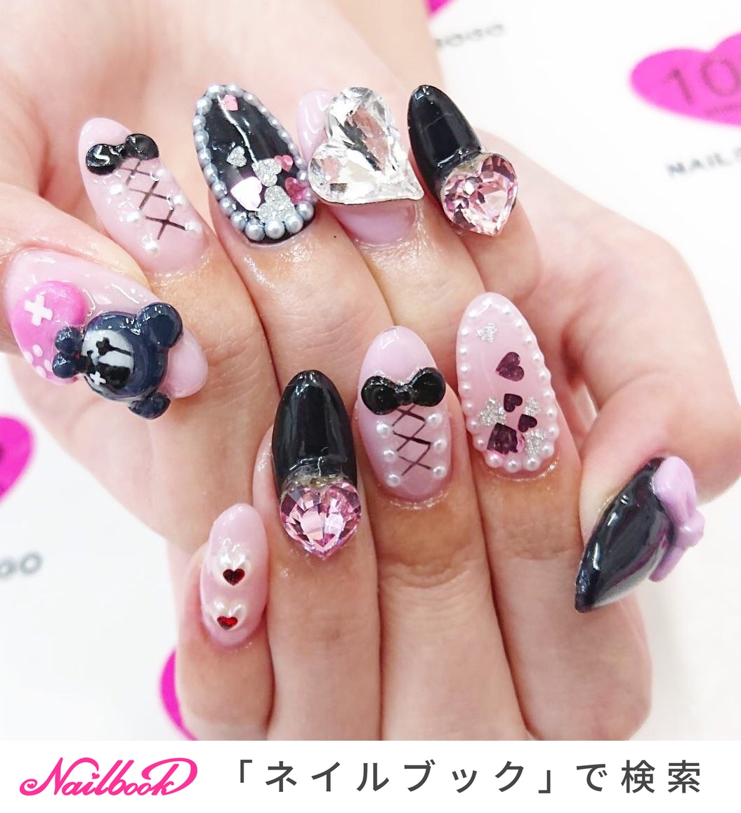 レトルトくまネイルのネイルデザイン｜ネイルブック