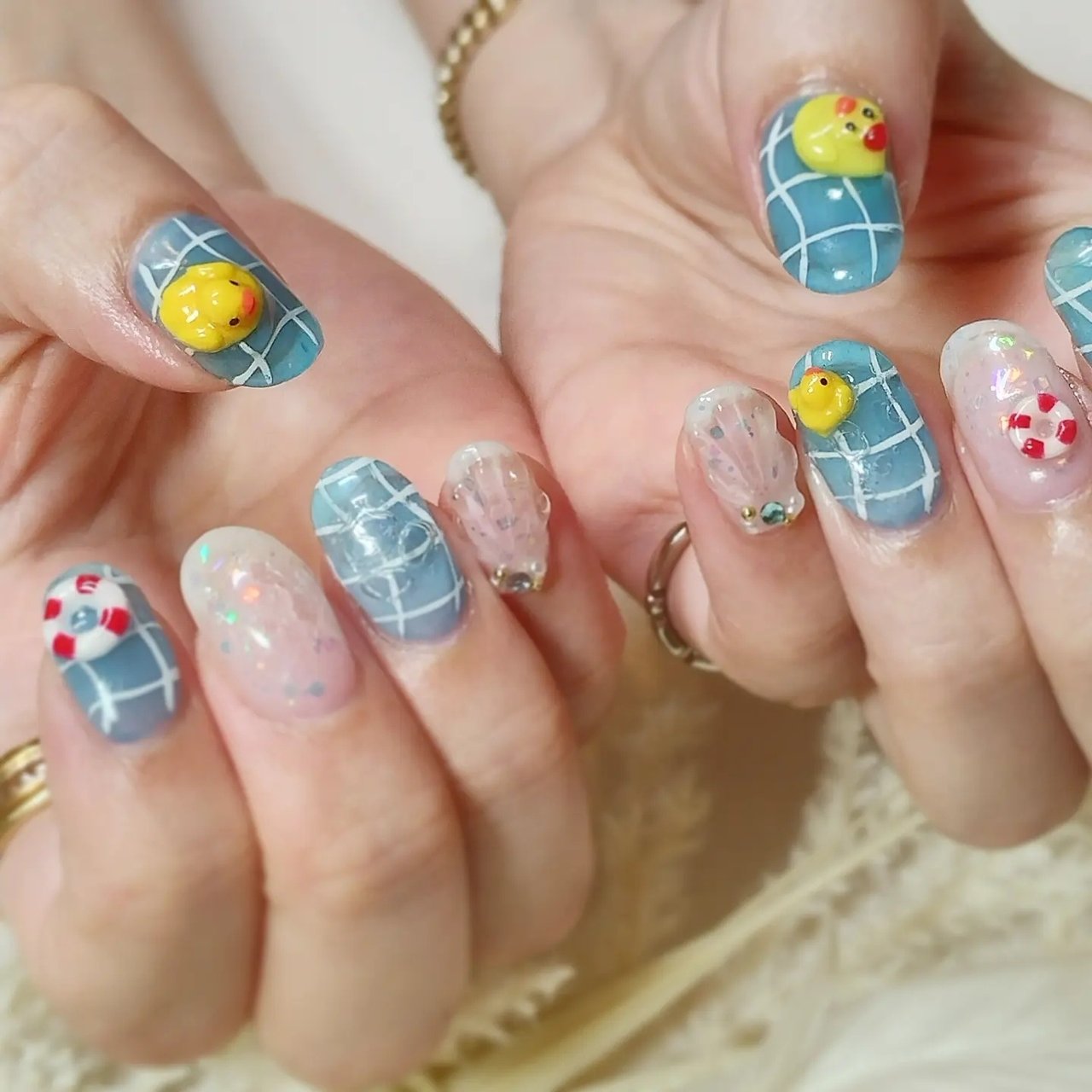 夏/海/リゾート/ハンド/痛ネイル - akko-tiare1120のネイルデザイン[No