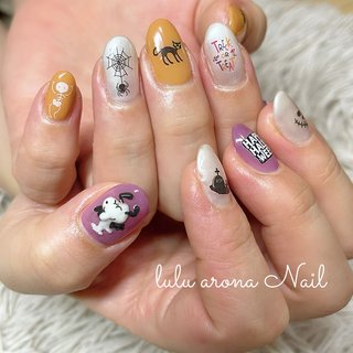 ハロウィン/ネイルシールのネット予約できるネイルデザイン｜ネイルブック