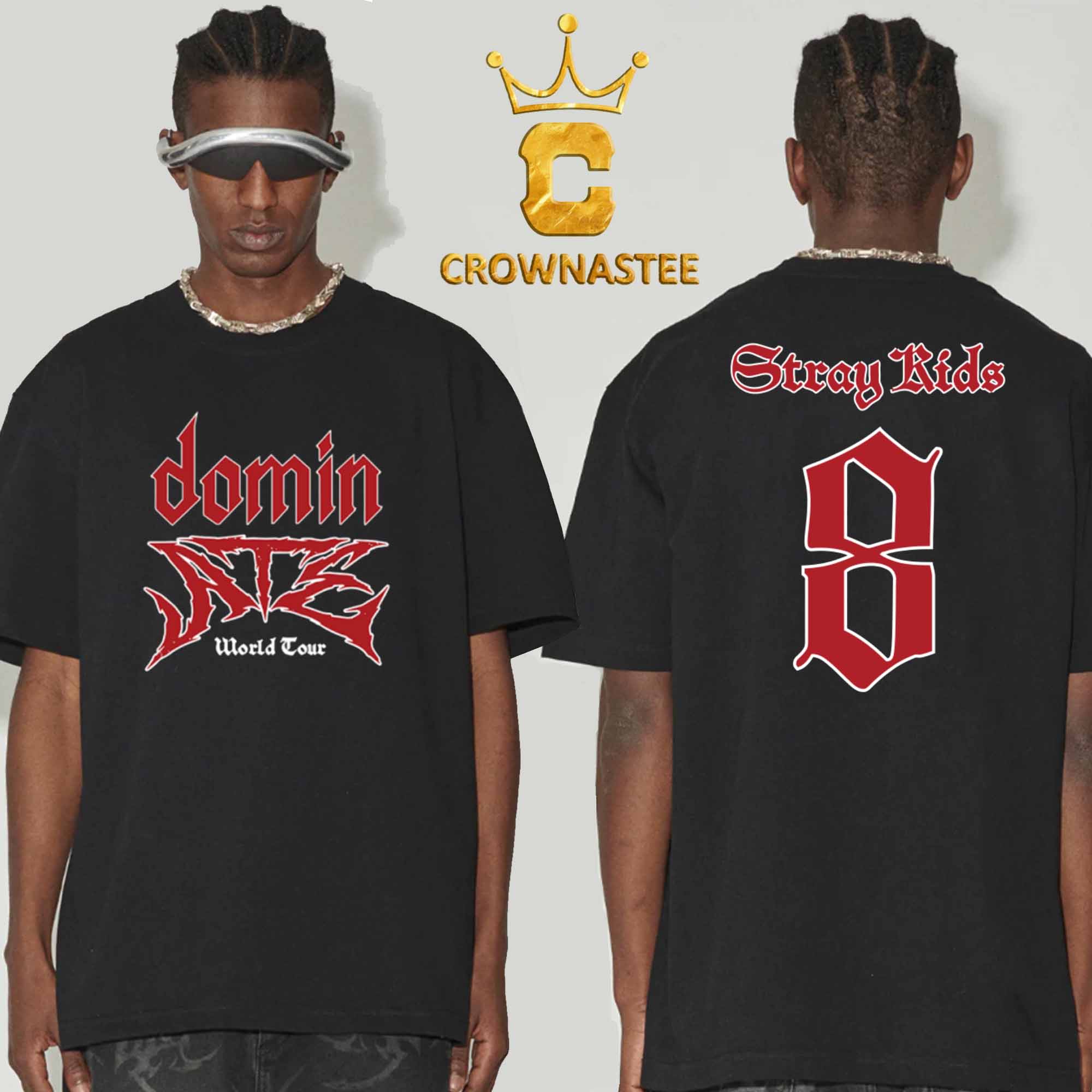 Stray Kids Dominate World Tour 2024 2025 Two Sided Longsleeve T