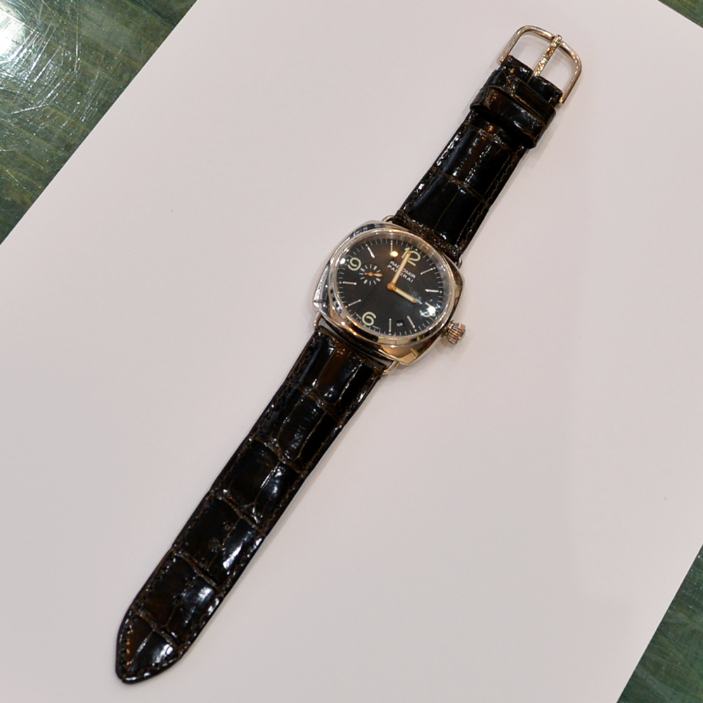 パネライ ラジオミール 交換用時計ベルトオーダー｜クロコダイル製作例