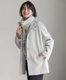 ショートビーバー ミディ丈 スタンドカラー コート / J.PRESS LADIES