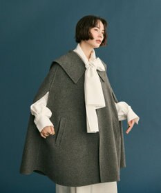 セーラーカラーダブルフェイスケープコート / #Newans | ファッション