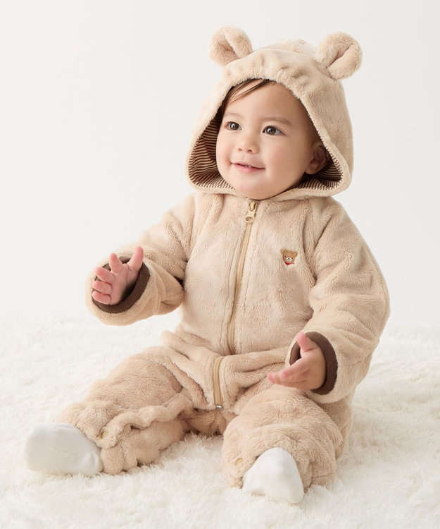 ミキハウス】【60-80cm】 マイクロファー カバーオール / MIKI HOUSE