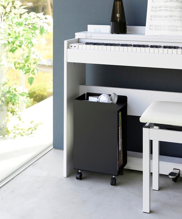 ピアノ下楽譜収納ワゴン タワー ブラック / tower | ファッション通販