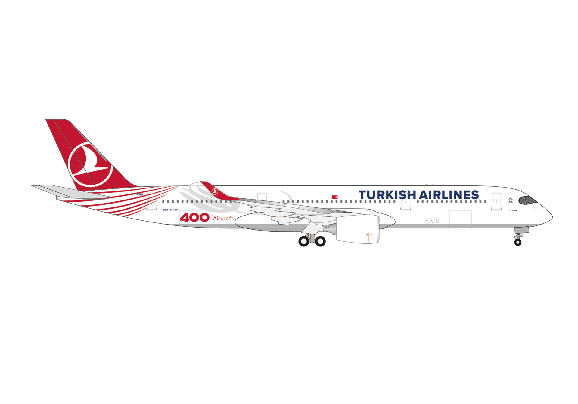 TURKISH AIRLINES 航空機モデル 1/200 スタンド付き TURKISH AIRLINES