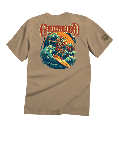 Grateful Dead Surf's Up T-Shirt | Men's Kona Coffee Dyed Crew