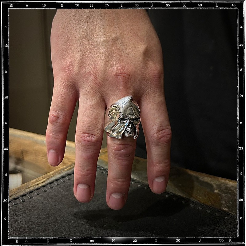 Gallows Skull silver ring