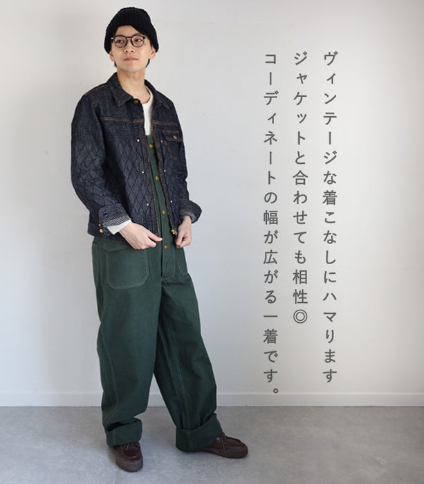 graphzero(グラフゼロ) デッキビブ オーバーオール グリーン 10オンス