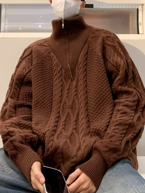 ハーフジップケーブルニット SPA09196 – CRAMMY