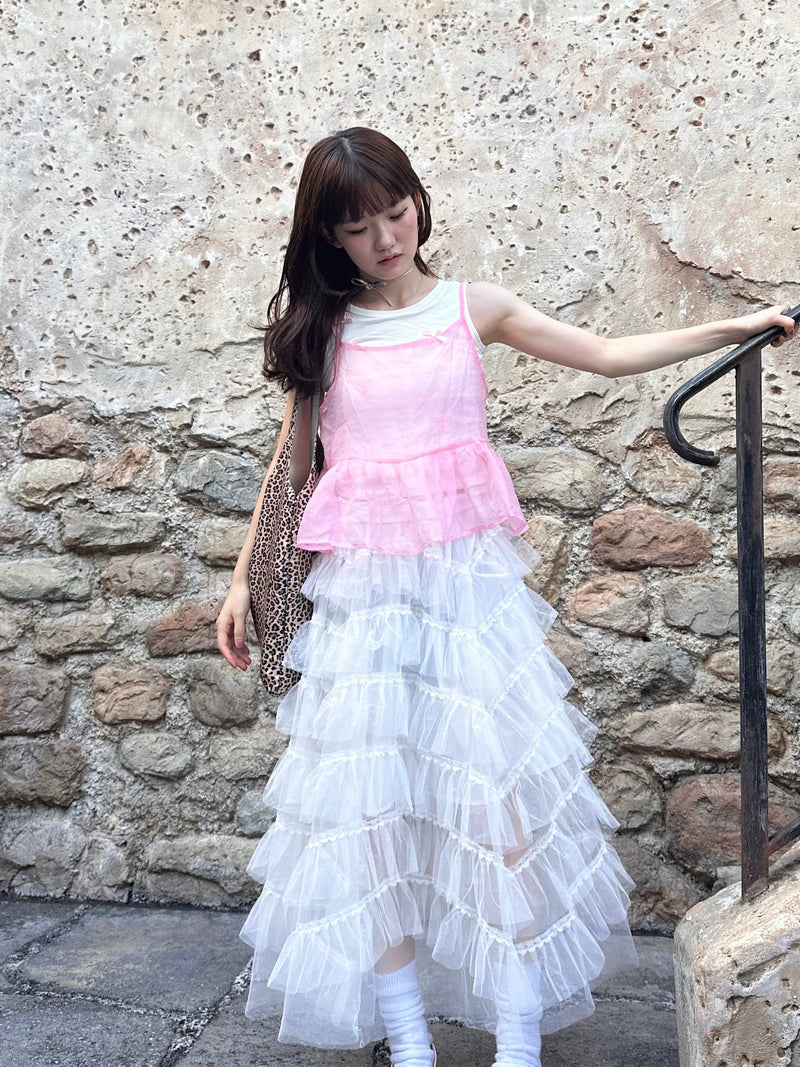 ピンクシアーリボンビスチェ DPA43407 – CRAMMY