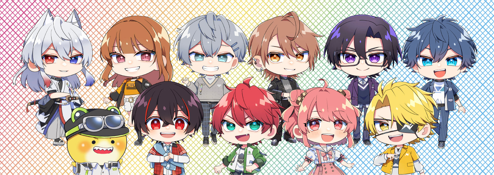 カラフルピーチ】からぴちコレクション 全員集合アクリルキーホルダー