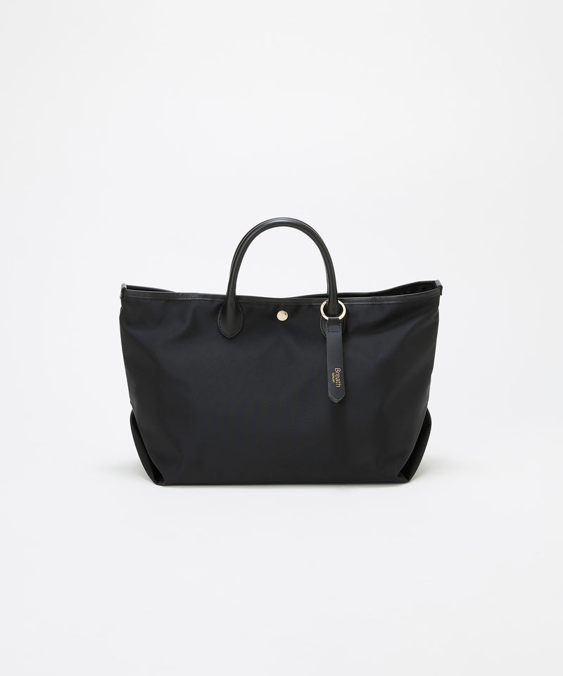 ナイロン レザーハンドル シンプル トートバッグ / 軽量 / A4対応