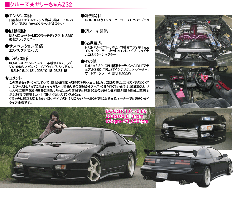 フェアレディZ クルーズ☆サリーちゃんZ32|愛車紹介|カーチューニング