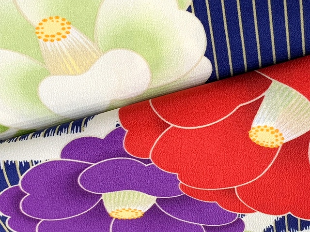 七五三 着物 2019年新作 7歳 女の子用 小紋柄 四つ身 子供着物(合繊