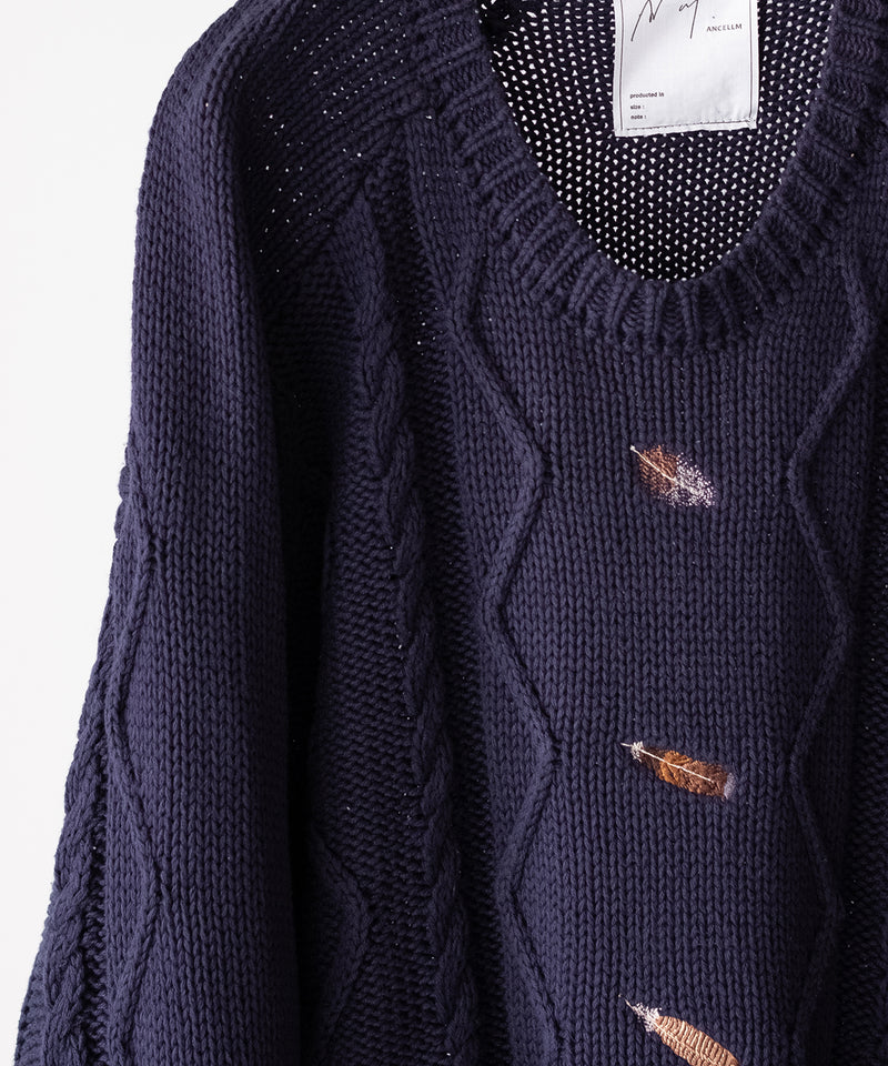 EMBROIDERY CABLE STICH KNIT - ANCELLM – C THE C