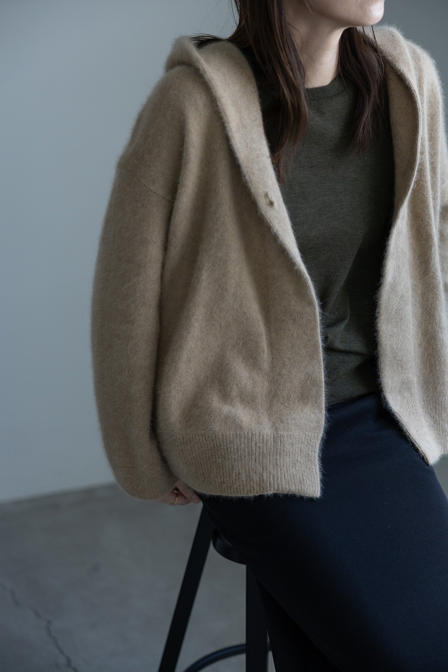 Re Stock Raccoon fox hooded cardigan /CT23112 – C.T.plage