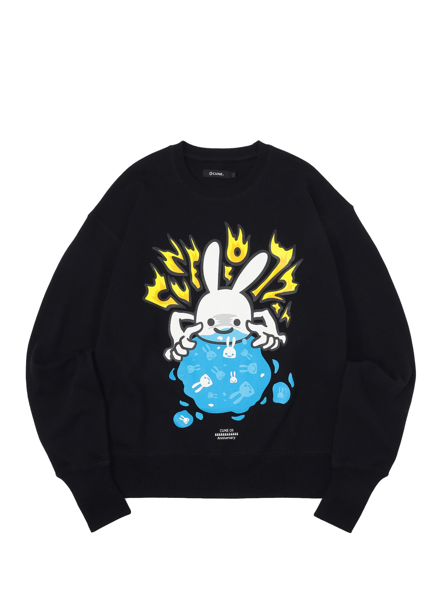 OS 12th Anniv. 少しいい大きいスウェット 手の中にU12｜ウサギがいる