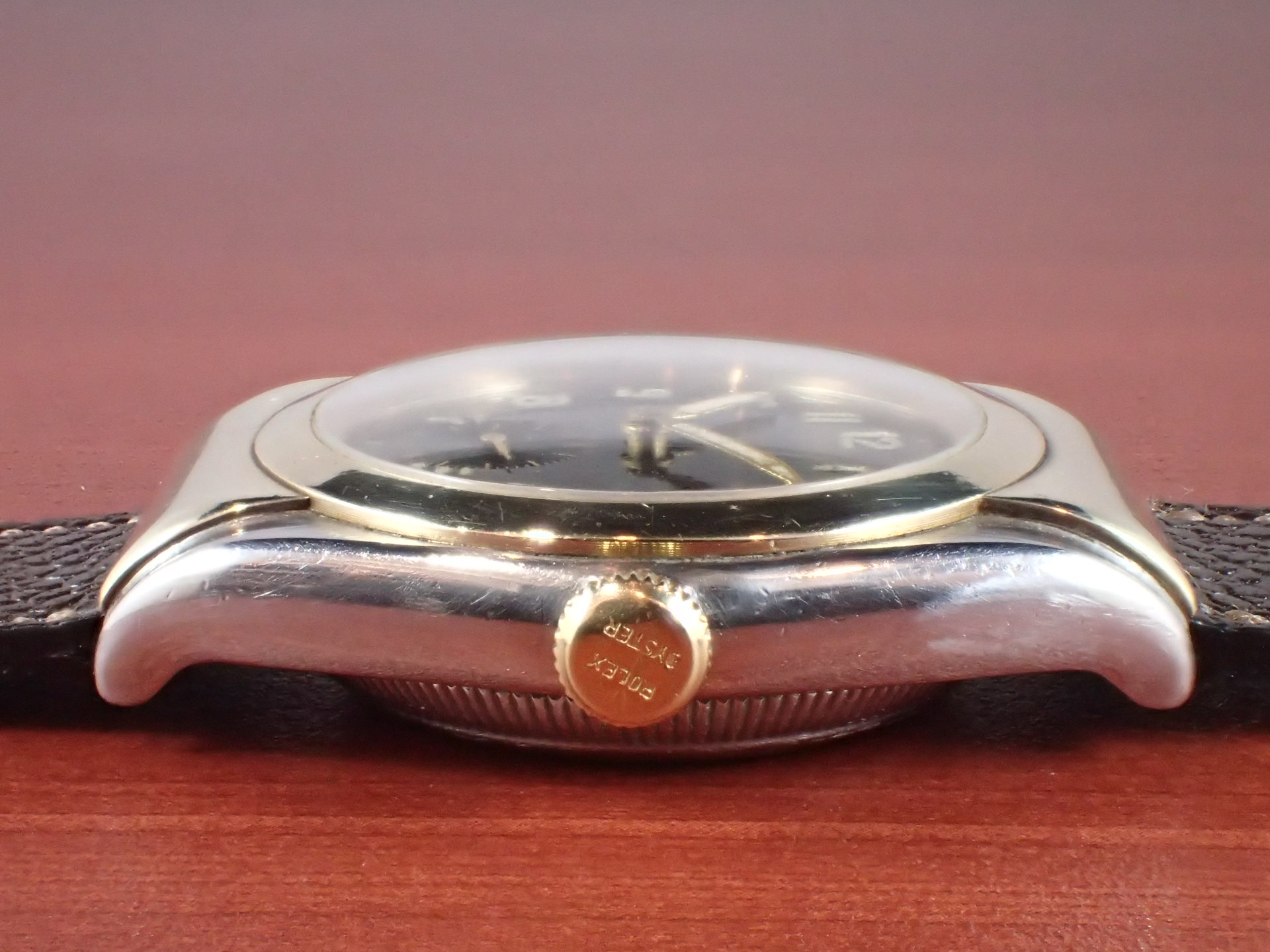 ロレックス バブルバック YG/SSコンビ フーデッド ブラックDL 1940年代