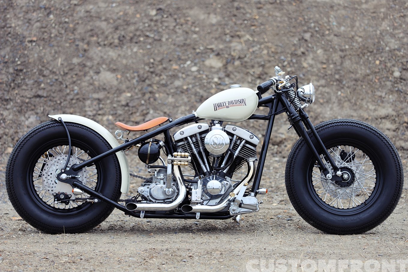 ハーレー ショベルヘッドのリジッドフレームの74スプリンガーカスタム