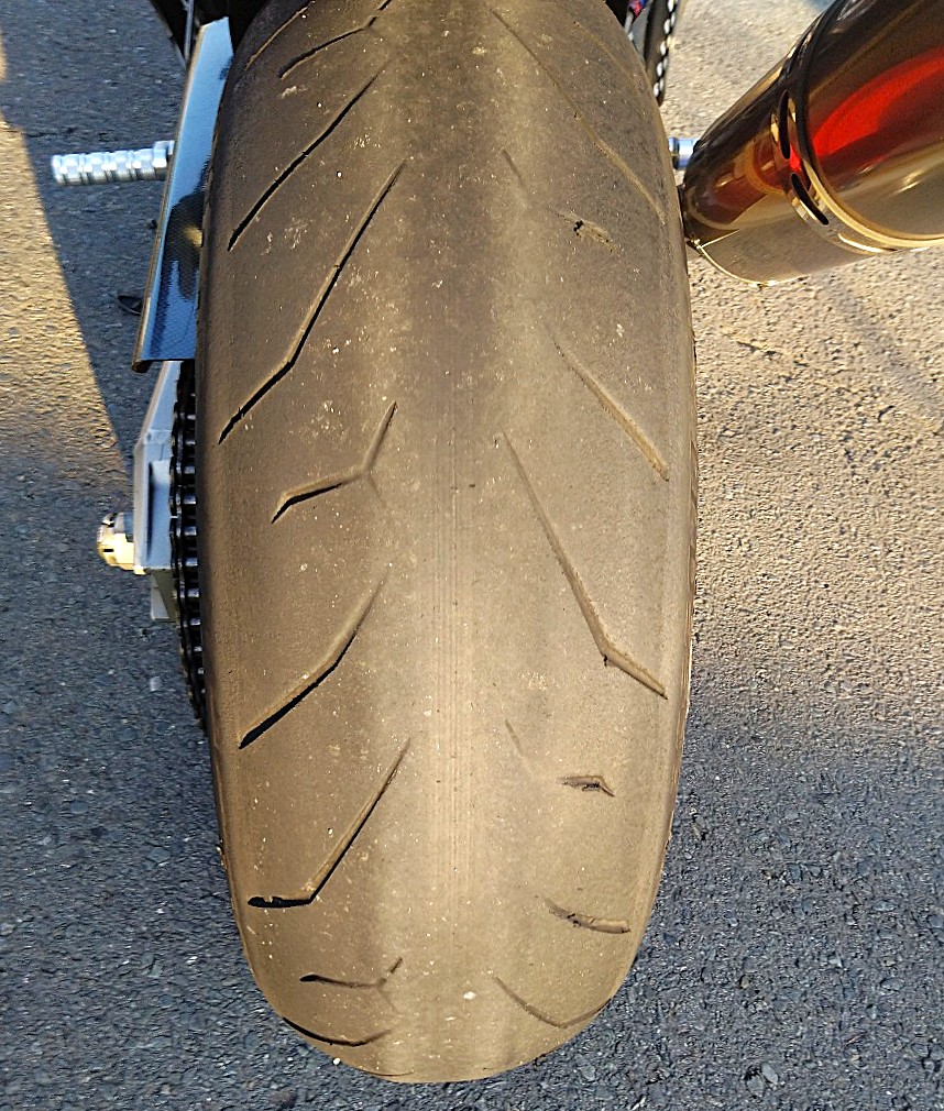 ZX-12R タイヤ交換 - D-EVO