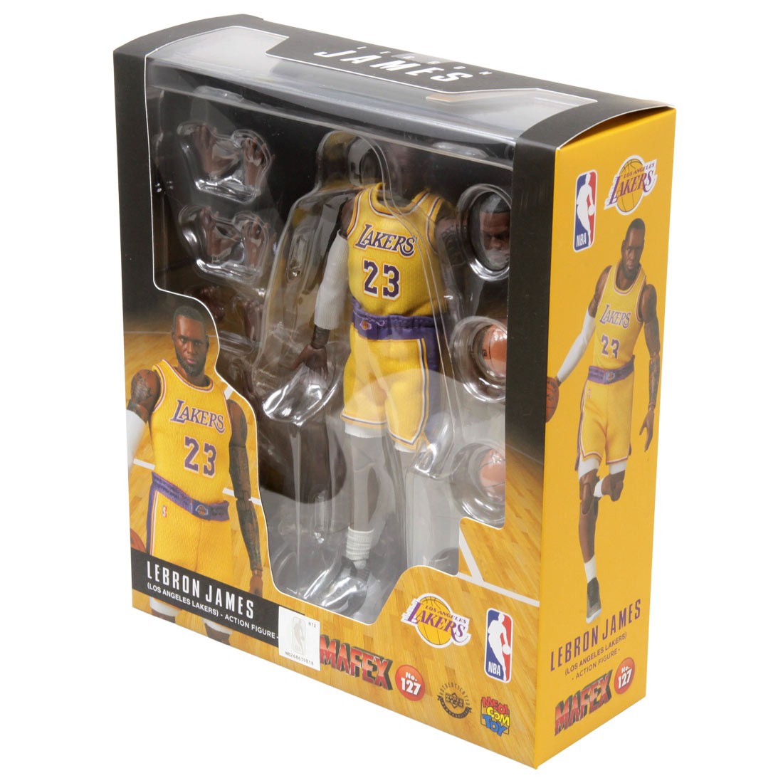 Medicom MAFEX NBA Los Angeles Lakers LeBron James Figure yellow