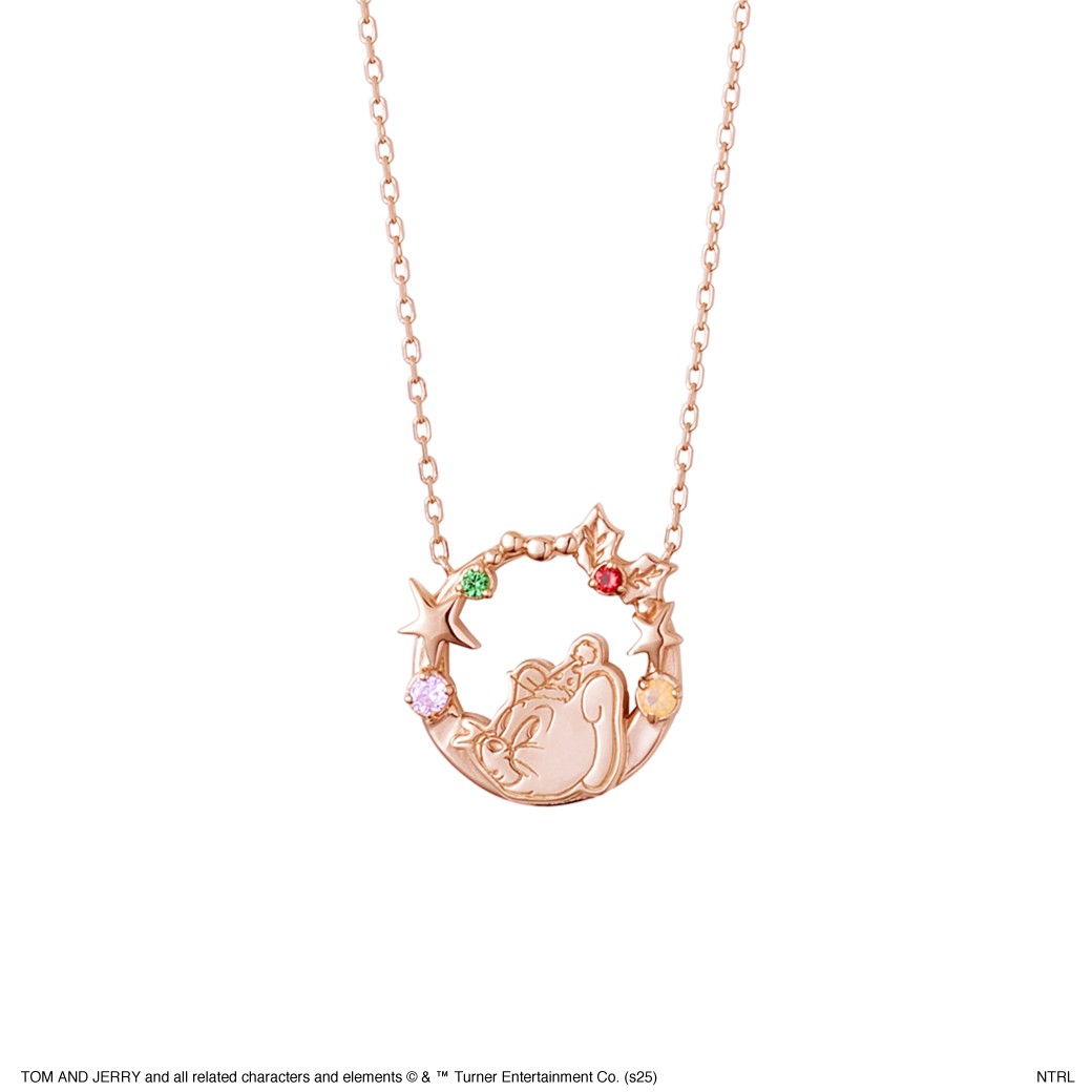 トムとジェリー×THE KISS 2025クリスマス限定ネックレス ジェリー C