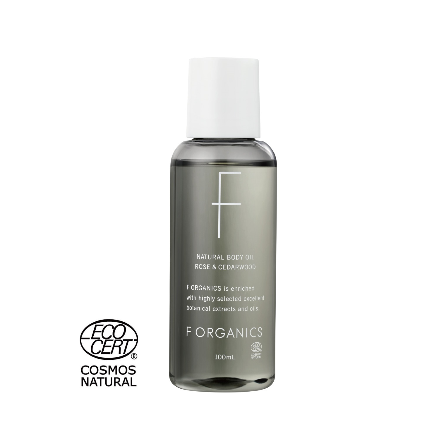 F ORGANICS】ナチュラルボディオイル 100ml ローズ＆シダーウッド ｜F