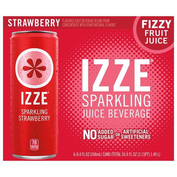 Izze Strawberry 6 pk Cans | Products | Lowes Foods To Go - Local
