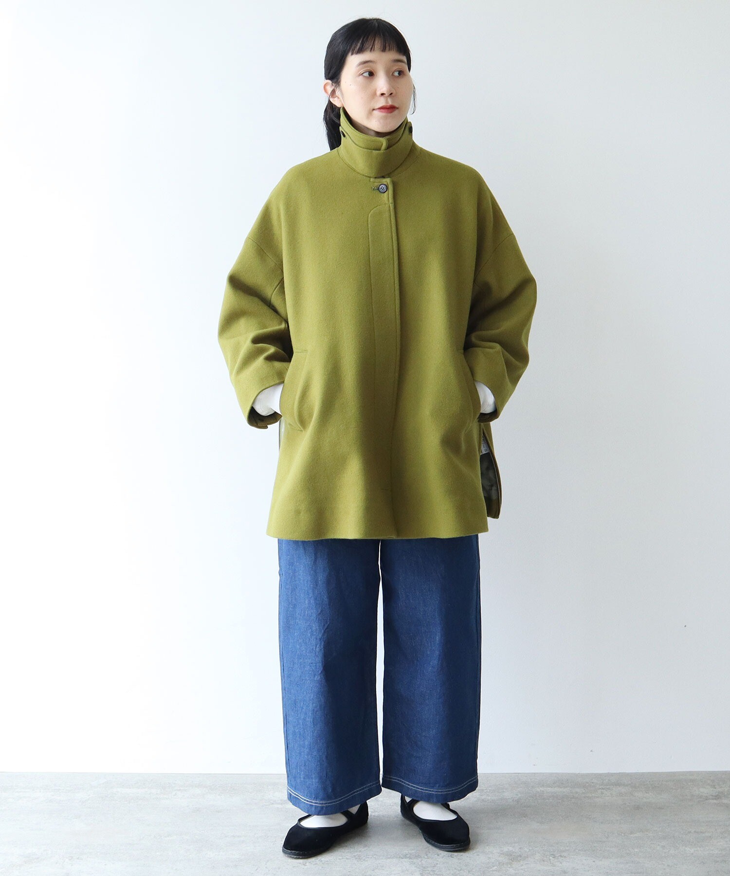 AMBIDEX Store ○ウールスーパー100 ミドルレングス ステンコート(F