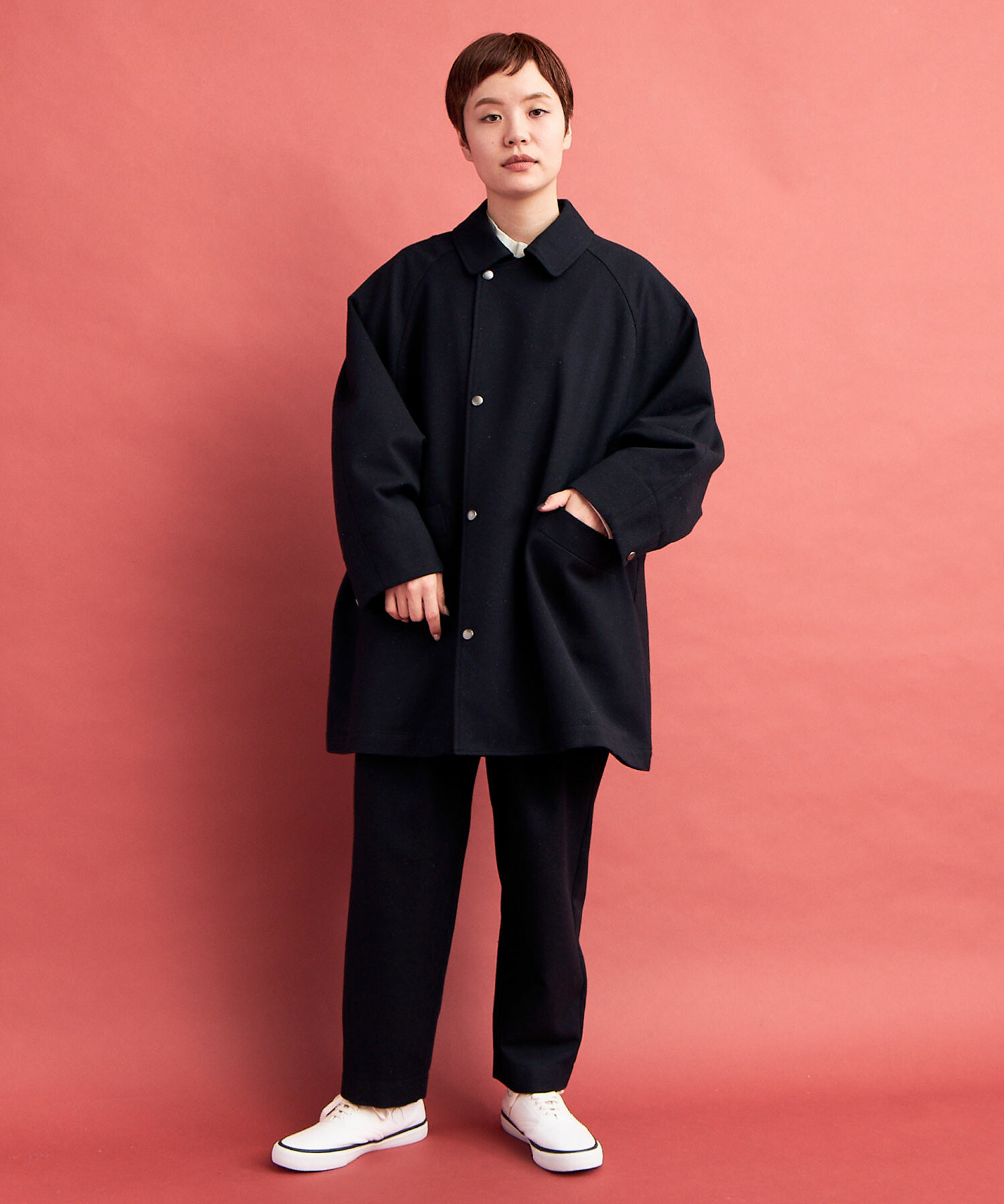 AMBIDEX Store △POP TWEED DOLMAN コート(F NAVY): buoybuoy