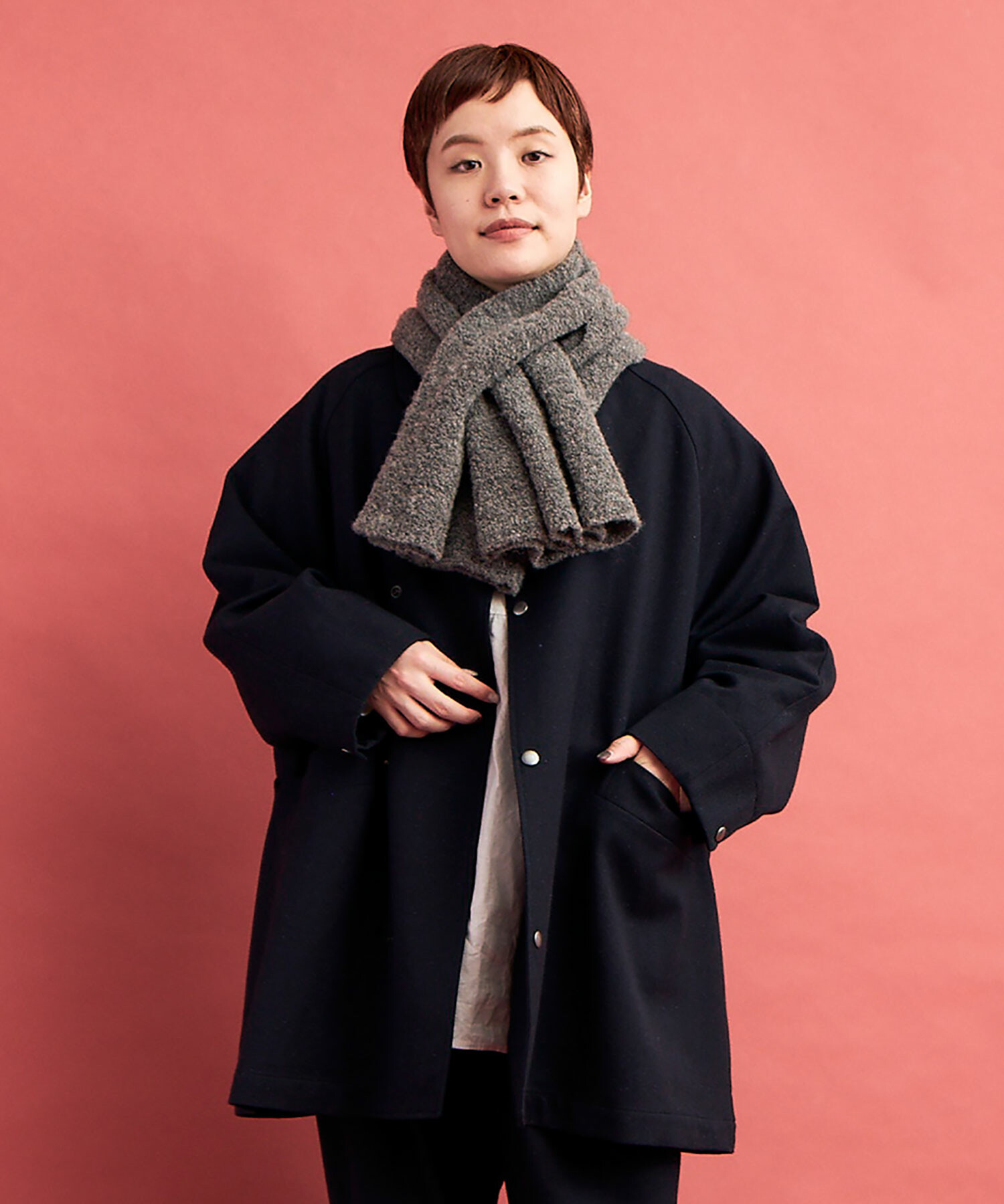 AMBIDEX Store △POP TWEED DOLMAN コート(F NAVY): buoybuoy