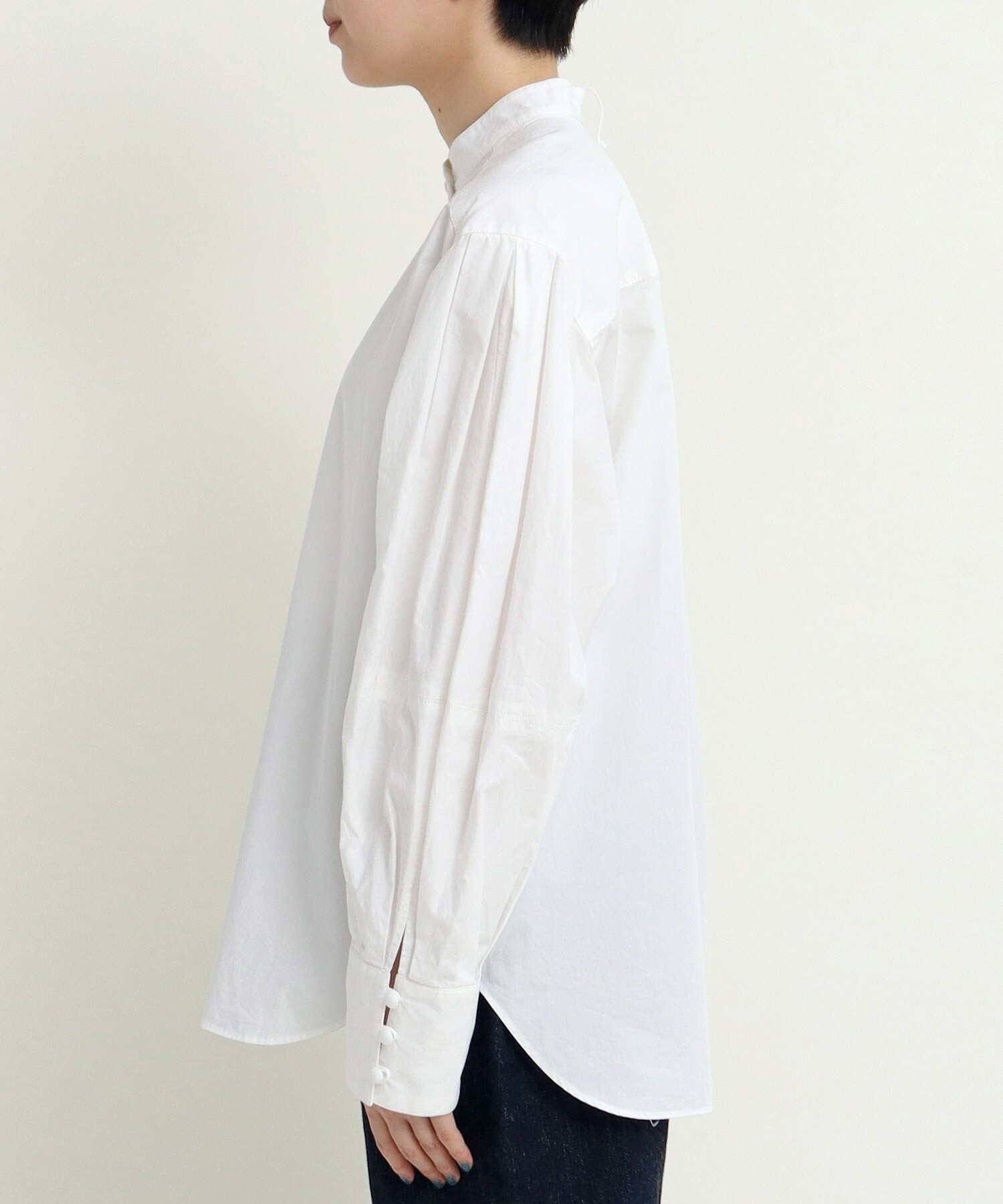 AMBIDEX Store ○50タイプライター 切替袖 ボウタイブラウス(F コン