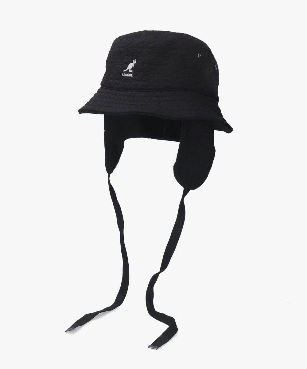 KANGOL MULTI QUILT EARFLAP BUCKET | M(07) BLACK FLORAL (01
