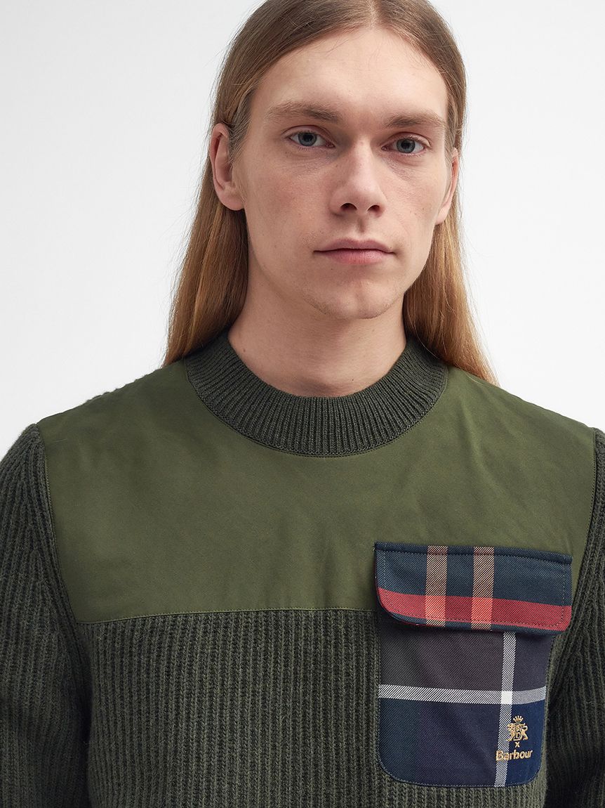 Barbour × BARACUTA》Miller クルーネック ニット セーター｜ニット