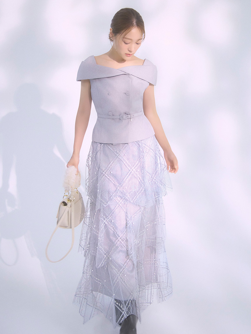 HANAE MORI×CELFORDコラボ】パールスカート(SKIRT（スカート