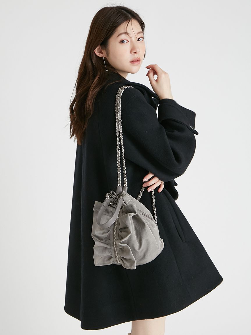 チェーンショルダーフリルサック(ハンドバッグ)｜BAGS（バッグ