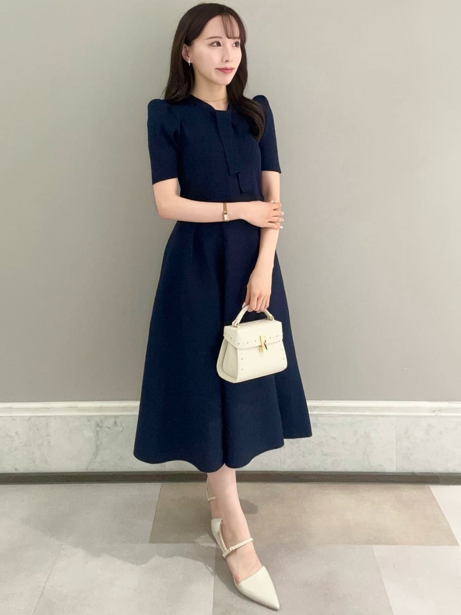 ボウタイニットワンピース(デイリーワンピース)｜DRESS（ドレス