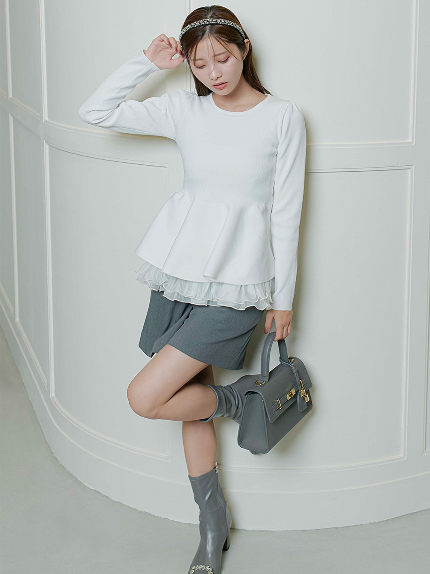 ビジューツイストバックルハンドバッグ(ハンドバッグ)｜BAGS（バッグ